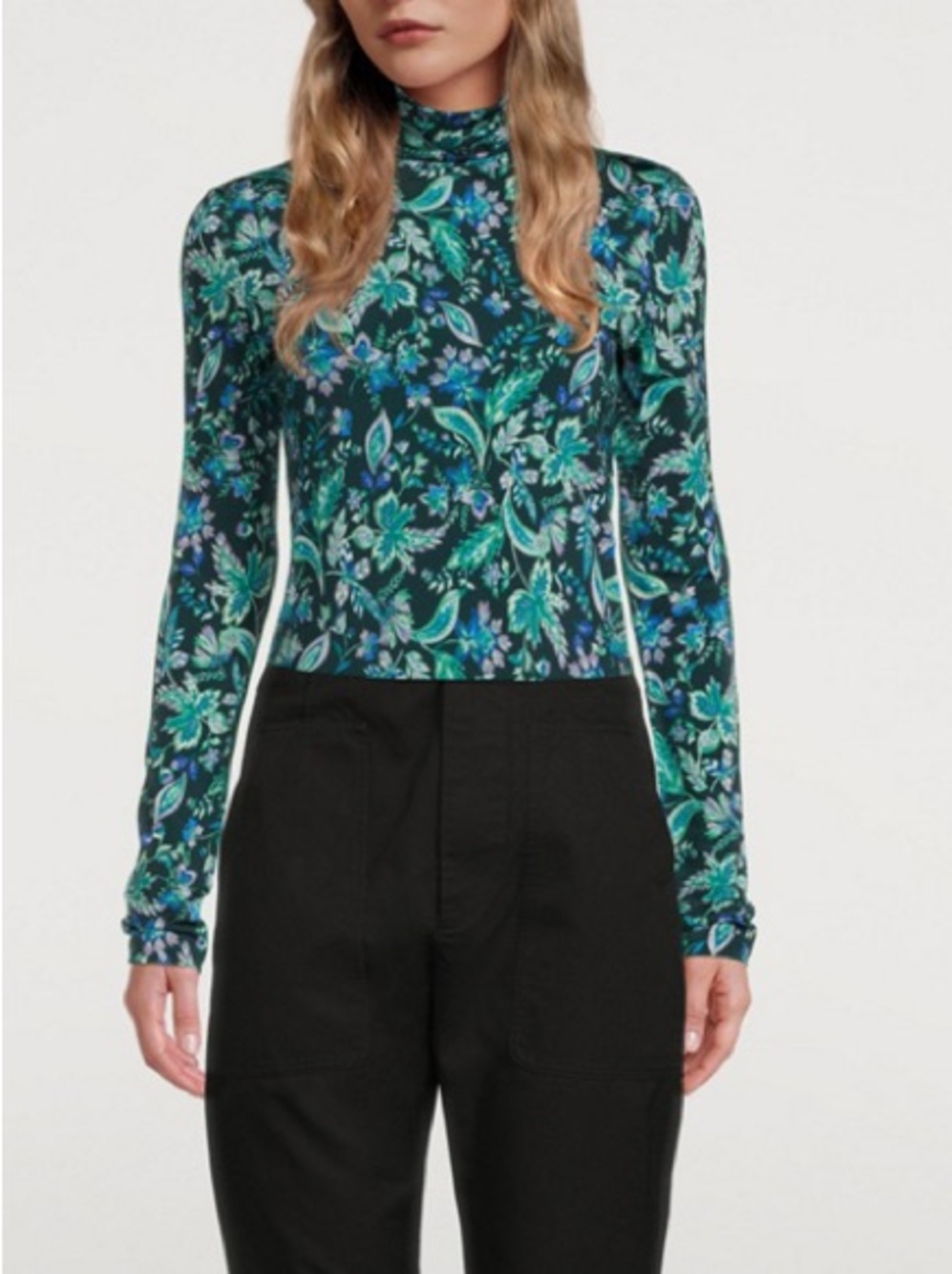 NWOT Isabel Marant Etoile Jewel Top in Floral Dark Green Size 38/6